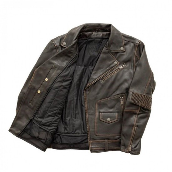 Night Rider - Men's Motorcycle Leather Jacket