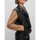 Nappa-Leather Regular-Fit Jacket With Removable Sleeves