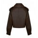 Balloon-Sleeve Leather Jacket