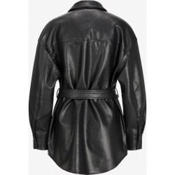 Women black leather jacket/shirt