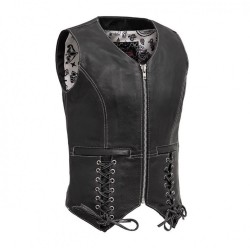 NINA Women's Motorcycle Leather Vest