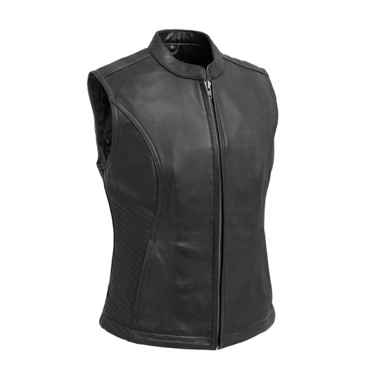 Women's Buckled Zip Front Vest